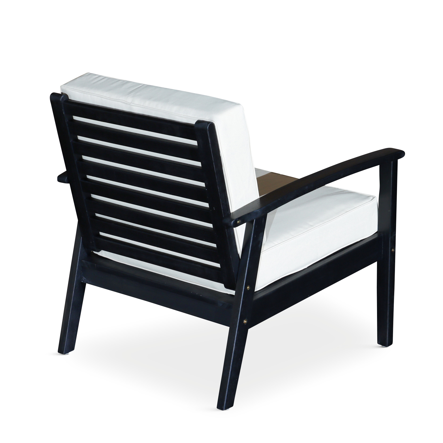 Deep Seat Eucalyptus Chair With And Dark Outdoor Armchair Pads Extra Cushions For Enjoyment